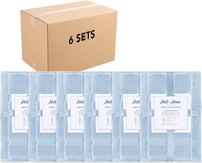 Arkwright 100% Cotton Luxury 36 Piece Bath Towel Sets Bulk by Arkwright