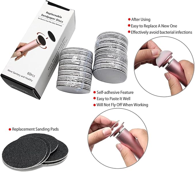 120pcs Replaceable Sandpaper Refill Discs - Image 5
