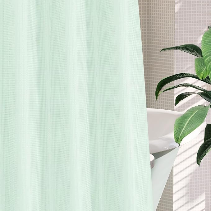 MitoVilla No Hooks Needed Extra Long Shower Curtain Liner Set - Image 5