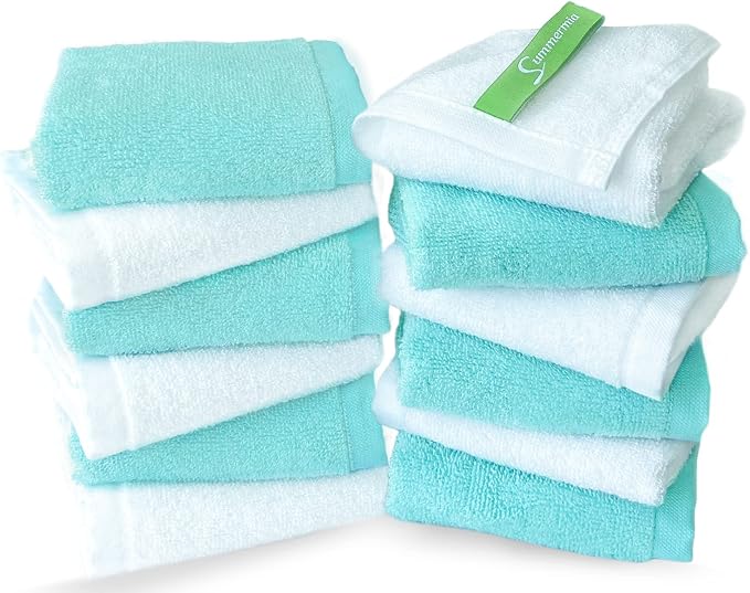 Washcloths 12 Pack 33 x 33 cm by SUMMERMIA