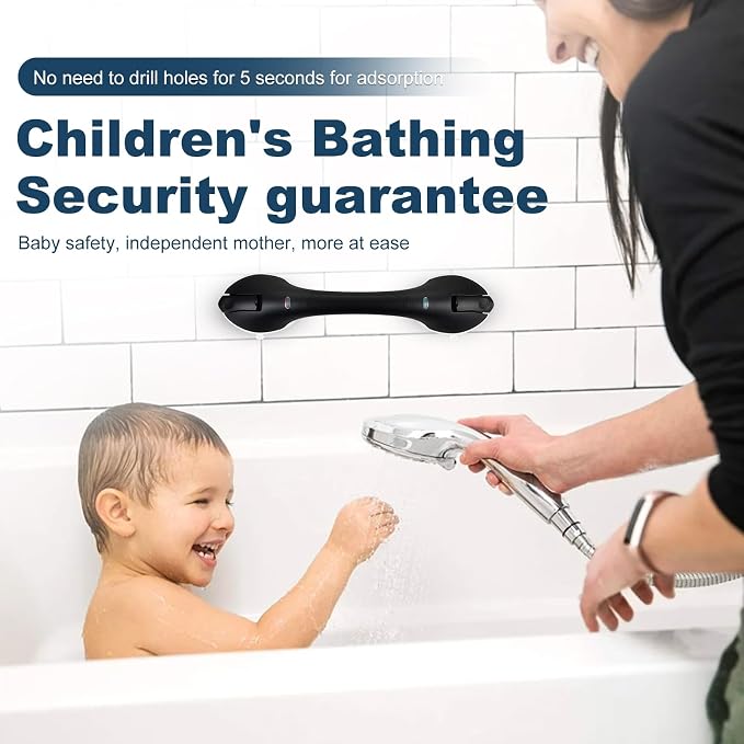 Shower Grab Bar 2 PCS Suction Grab Bars - Image 6