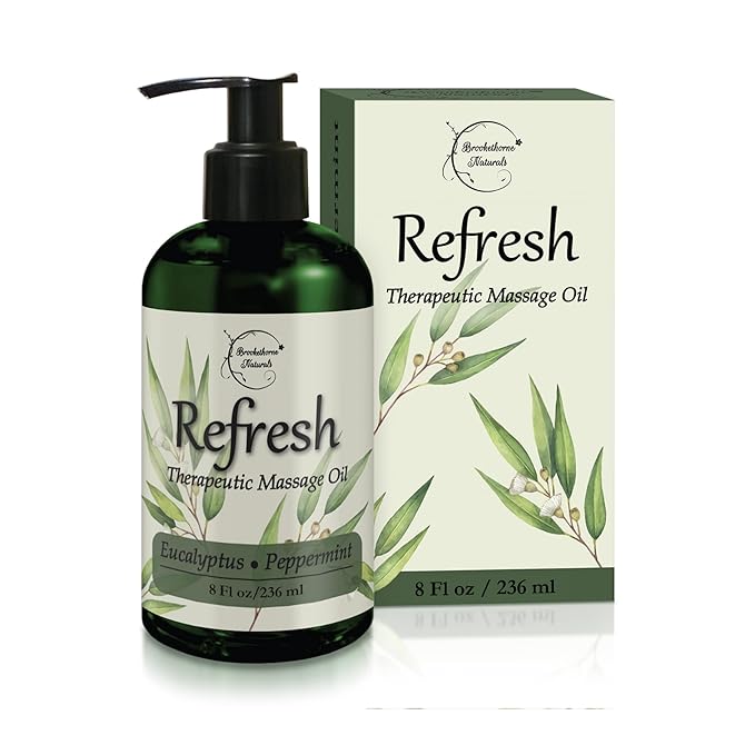 Refresh Massage Oil for Massage Therapy by BrookethorneNaturals