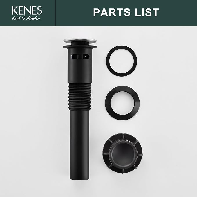 KENES Chrome Bathroom Pop Up Sink Drain - Image 9