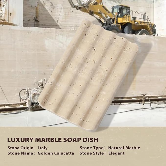 Koville Natural Travertine Soap Dish - Image 5