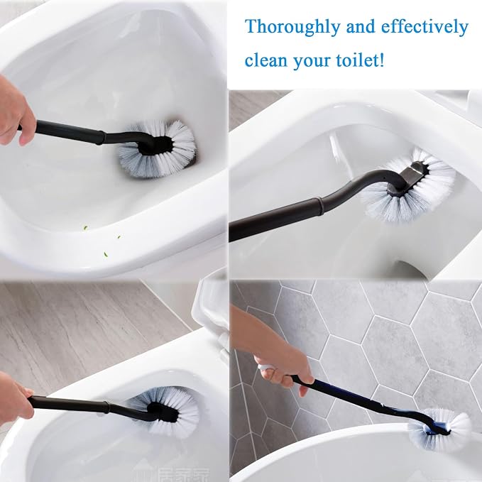 2 Pack Curved Toilet Bowl Brush Without Holder - Image 6