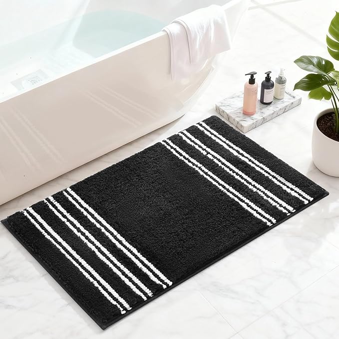 Kmson Bathroom Rugs Mat, Non-Slip Fluffy Thick Water Absorbent Microfiber Mat by KMSON