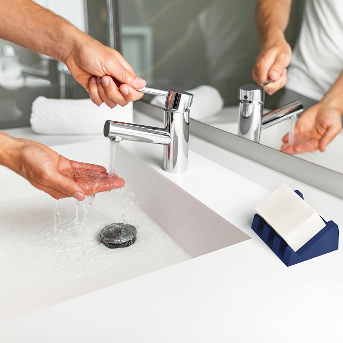 Silicone Soap Dish Self Draining Bar Soap Holder - Image 6