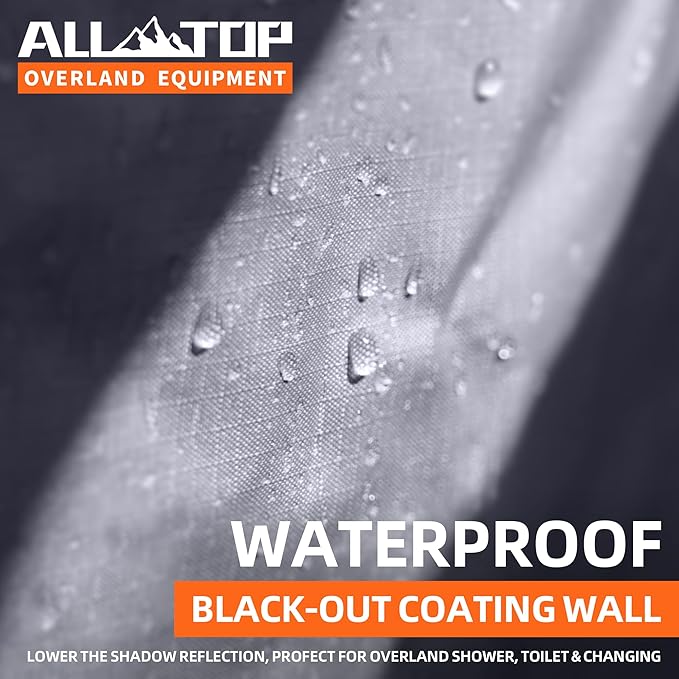 ALL-TOP Awning Shower Room w/Foldable Floor Mat, 3.3ft x 3.3ft, Privacy Shelter - Image 4