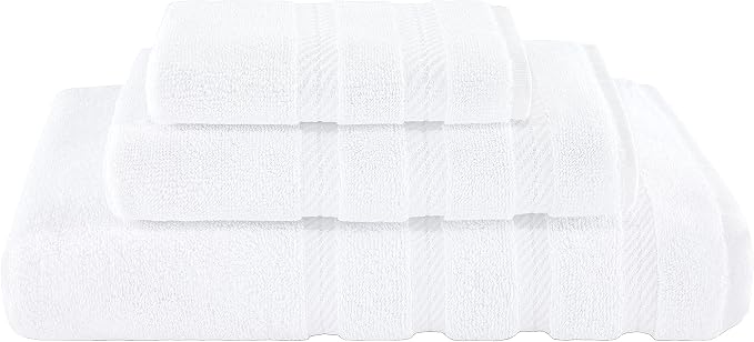 American Soft Linen Premium 3 Piece Towel Set, 1 Bath Towel 1 Hand Towel 1 by AmericanSoftLinen