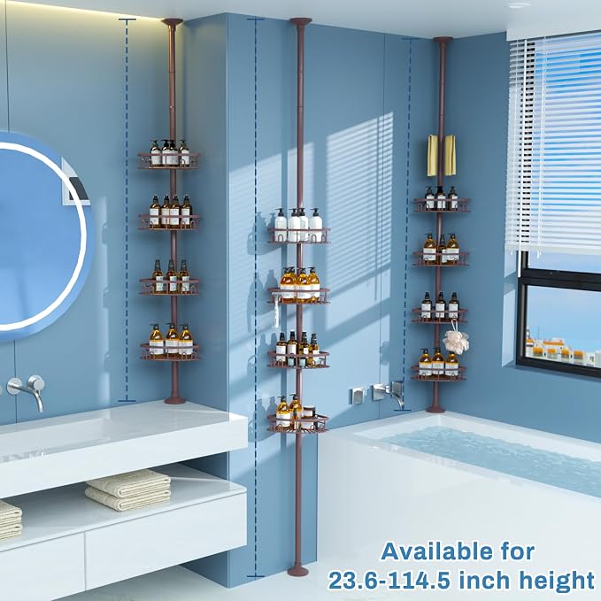 Rustproof Shower Corner Caddy Shelf - Image 2