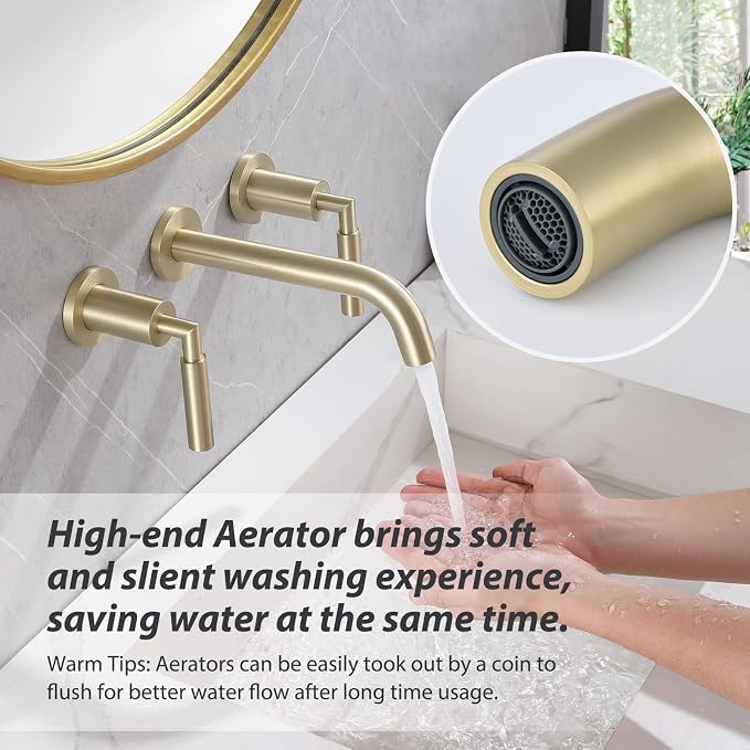 RBROHANT Gold Wall Mount Faucet - Image 7