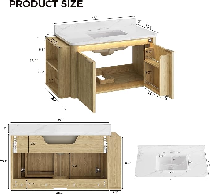 IRONCK 36" Bathroom Vanity - Image 2