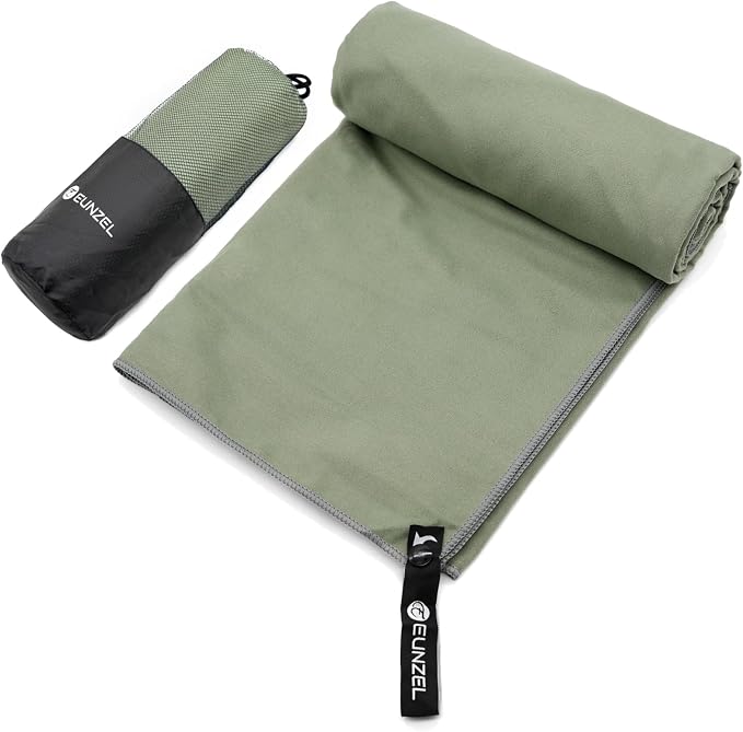 Eunzel Quick Dry Camping Towel, Microfiber Travel Towel Super Absorbent Fast - Image 2
