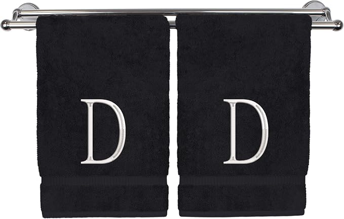 Monogrammed Hand Towel, Personalized Initial Gift, Extra Absorbent 100% Turkish by BareCotton