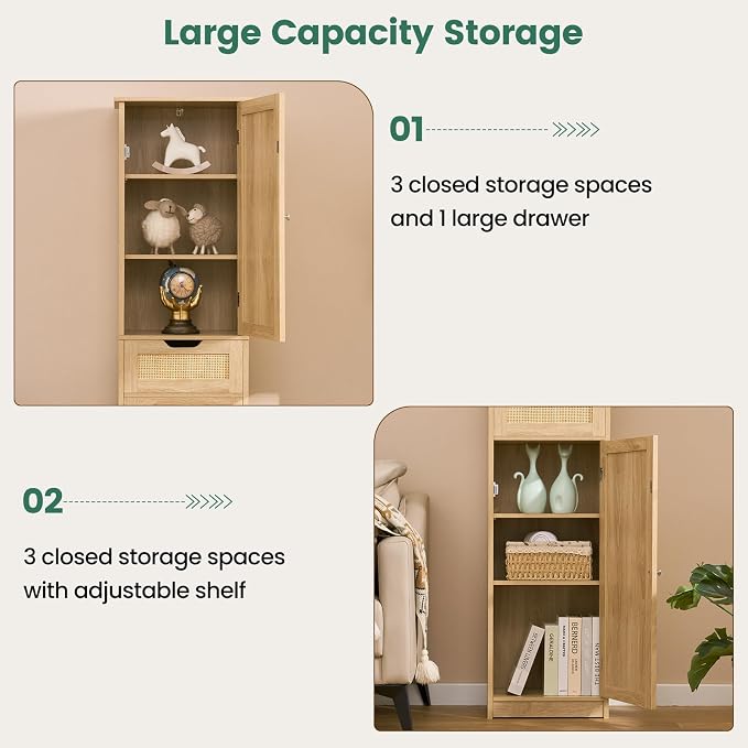Iwell Tall Narrow Storage Cabinet - Image 9