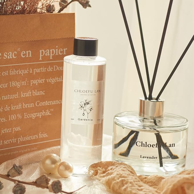 Chloefu LAN Gardenia Reéd Diffuser Refill 200ml/6.76 fl oz, Natural Essential - Image 4