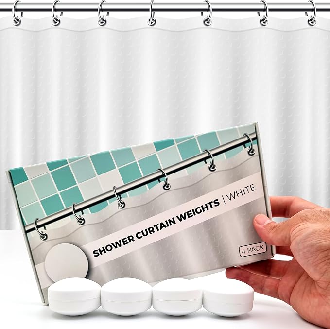 Powerful Anti-Billowing Magnetic Shower Curtain Weights by HMmagnets