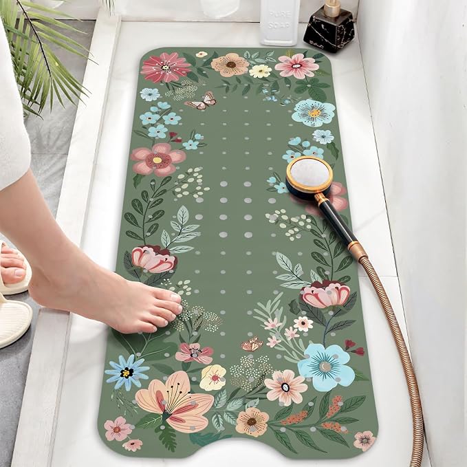Bathtub Mat Non Slip, Bohemia Extra Long Bath tub Mat Shower Floor Mat - Image 6