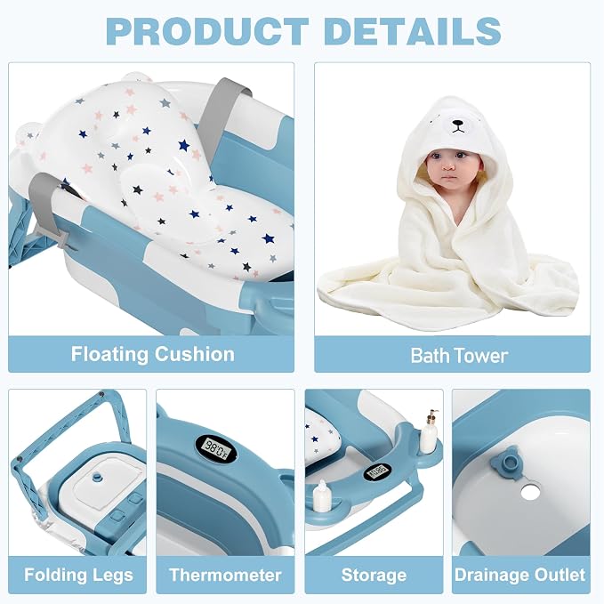 MoreFeel Collapsible Baby Bathtub - Image 6