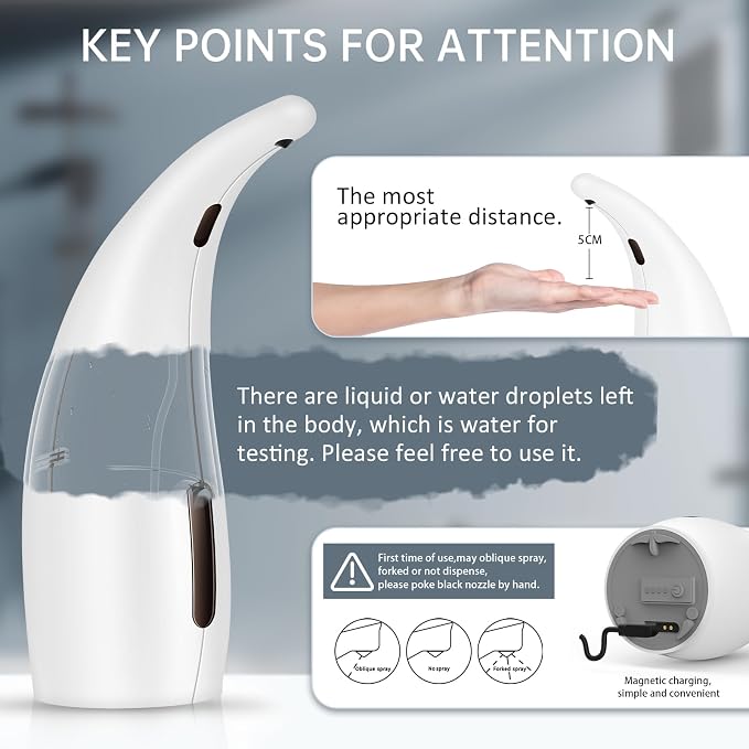 Automatic Soap Dispenser Touchless, 300ML Hand & Dish Countertop Electric - Image 5