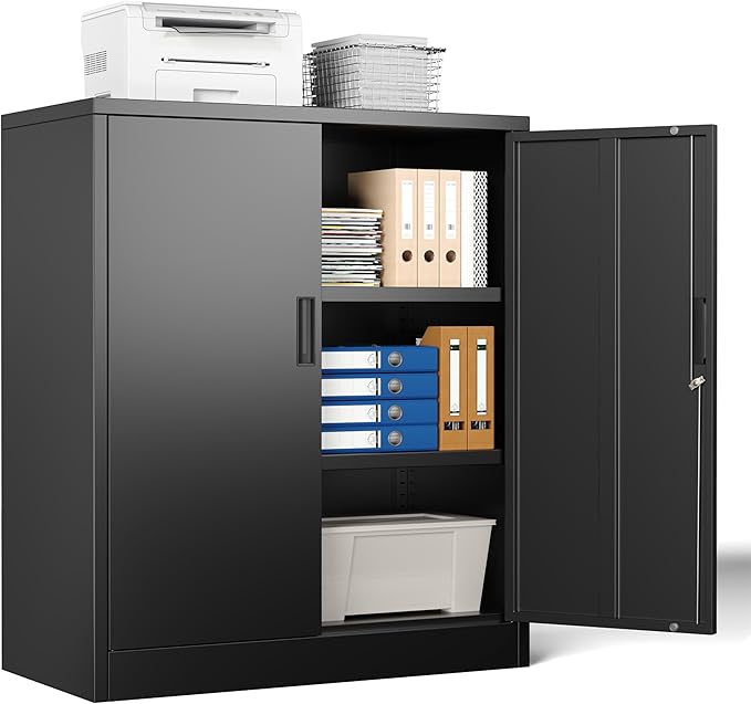 Metal Storage Cabinet, 36 Inch Tall Metal Storage Cabinet by YEEZER