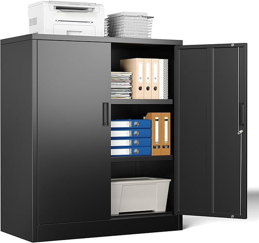 Metal Storage Cabinet, 36 Inch Tall Metal Storage Cabinet by YEEZER
