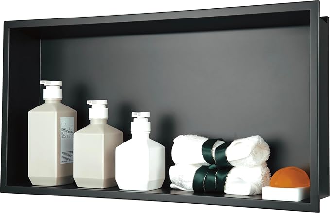 Shower Niche 24"x12"，No Tile Needed，Stainless Steel Niche Bathroom by IKITRAEE