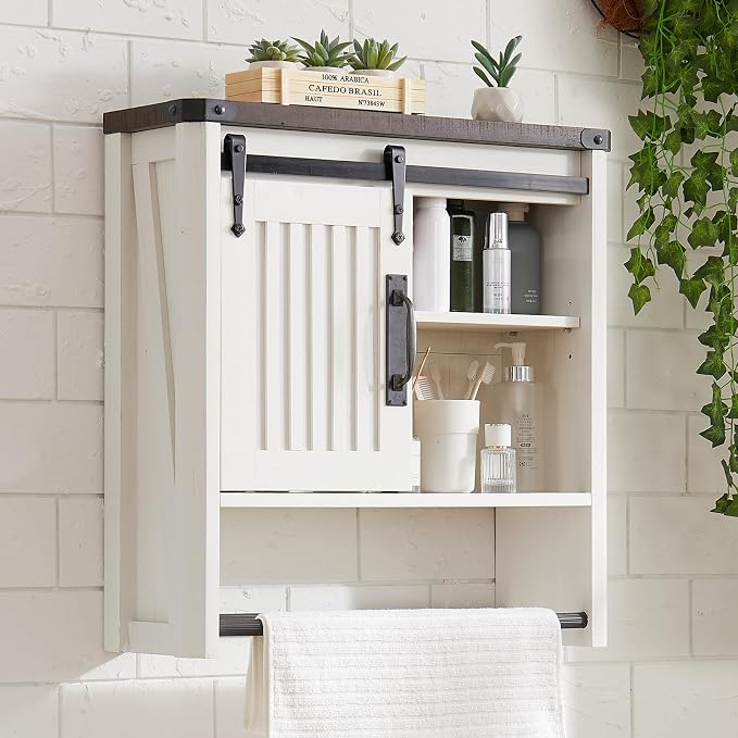 Bathroom Wall Cabinet, Farmhouse Medicine Cabinet by Minifeel