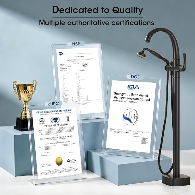 Free Standing Tub Faucet, Jabbol Luxury Freestanding Bathtub Faucet - Image 7