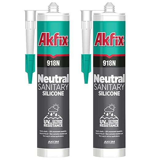 Akfix 918N White 100% Silicone Caulk by Akfix