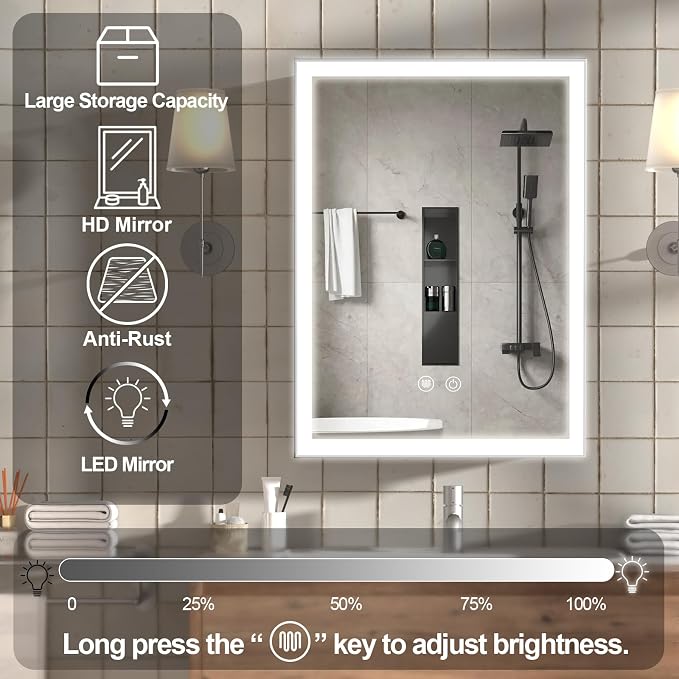 LED Lighted Bathroom Medicine Cabinet - Image 2