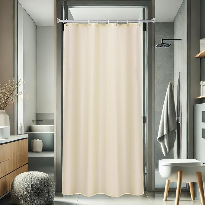 AooHome Fabric Polyester Shower Curtain, Small Size Bathroom Curtain by AooHome