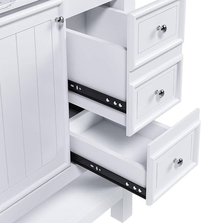 Favfurish 36" Bathroom Vanity Without Top Sink, Modern White Vanity Only - Image 12