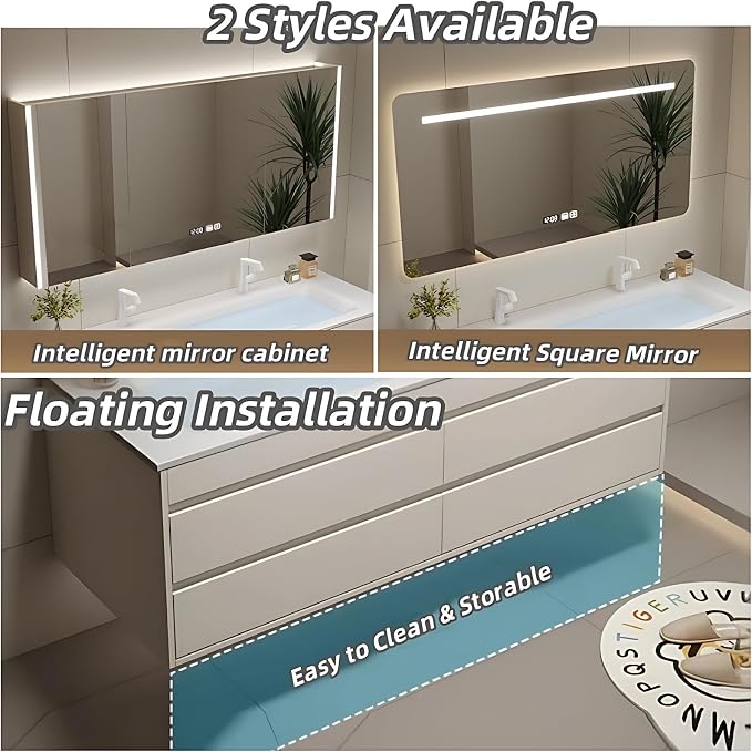 56IN Double Bathroom Cabinet - Image 7