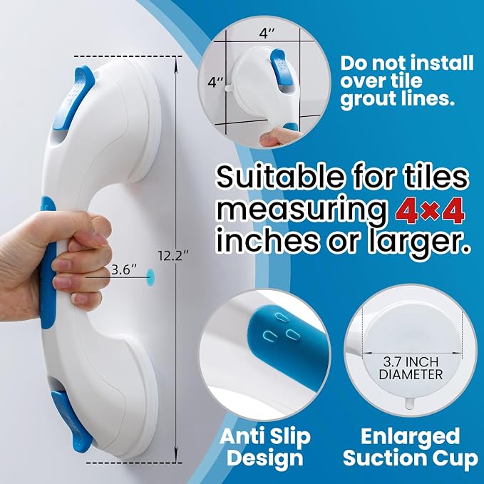 TAILI Shower Grab Bar Glow in The Dark, 12.2 in Grab Bars - Image 4