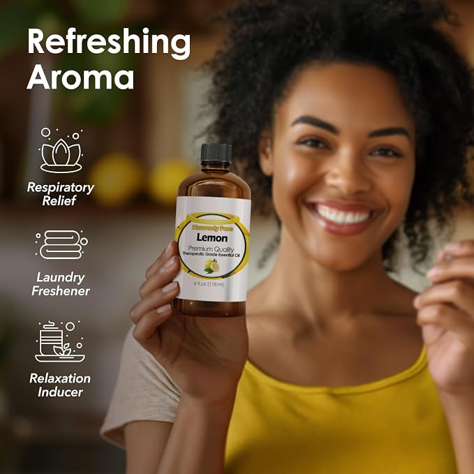 Lemon Essential Oil 4 oz with Dropper - Image 3