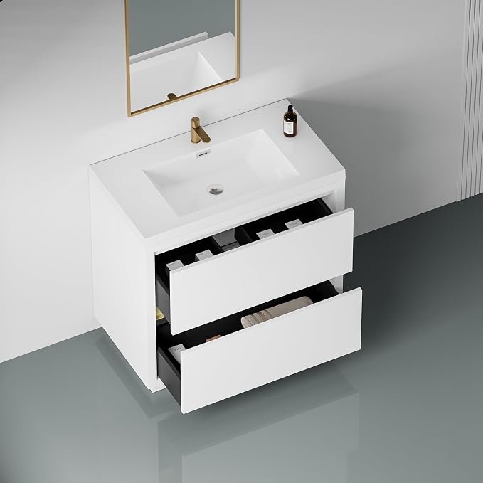 36 Inch Bathroom Vanity with Sink, Single Sink Bathroom Vanity, Freestanding - Image 7