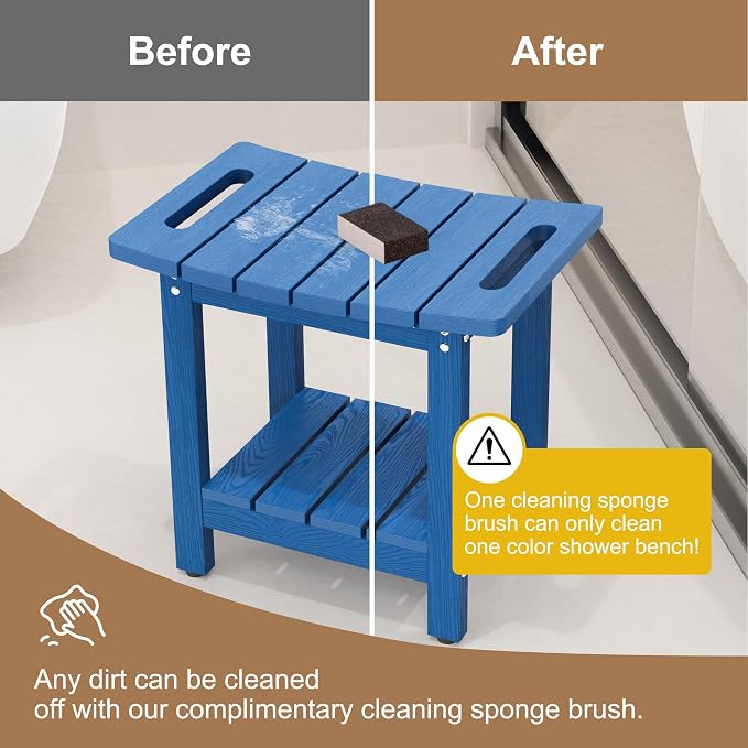 HIPS Shower Benches for Inside Shower, Shower Stool - Image 4