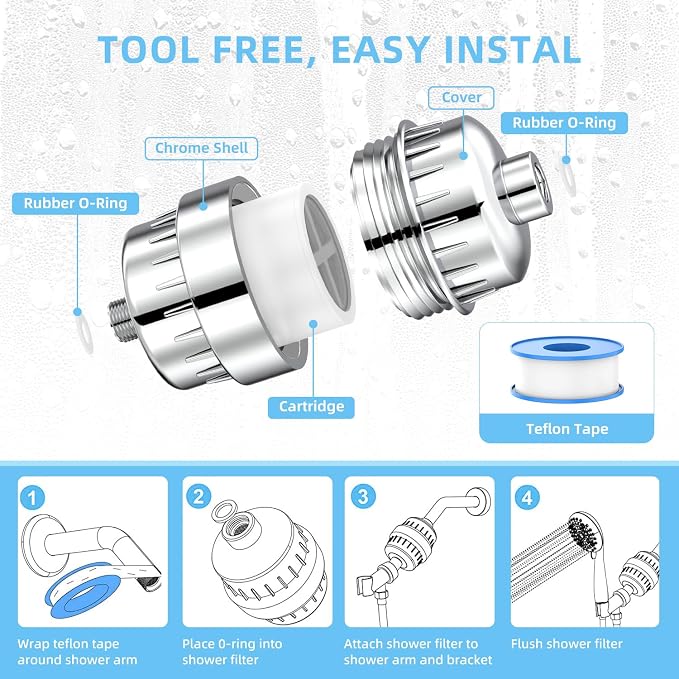 Shower Head Filter for Hard Water - Image 5
