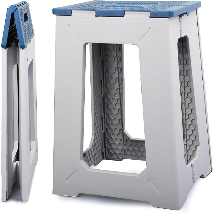 ProTraveser Bathroom Foot Rest Stool, Foldable Waterproof Plastic Step Stool by ProTraverse
