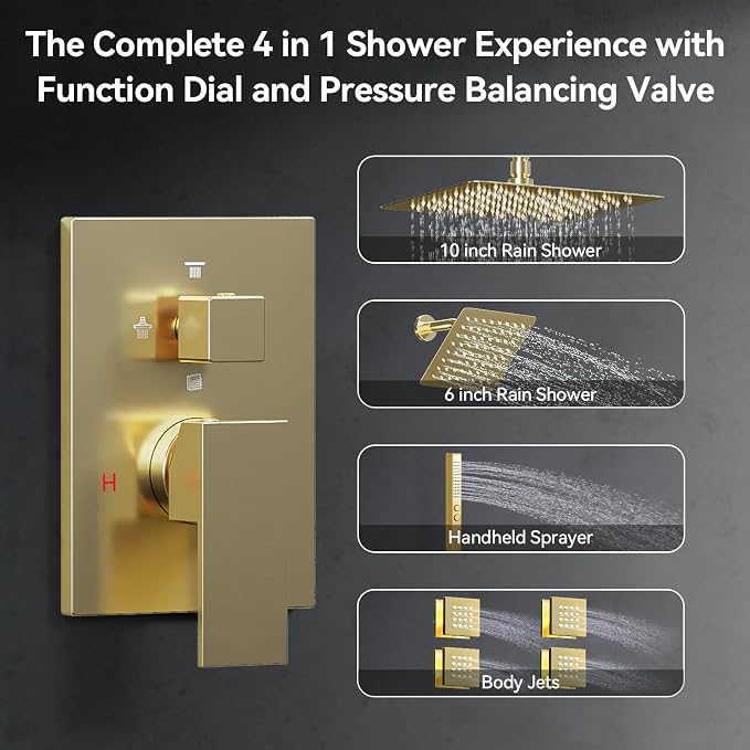 Brushed Gold Shower System - Image 2