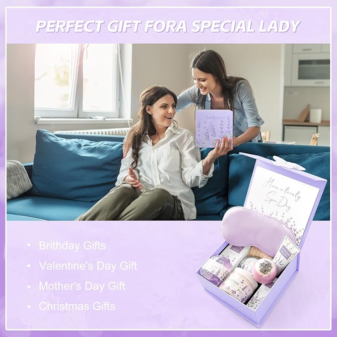 Lavender Spa Gifts Set, Relaxing Spa Gifts, Home Spa Products, Birthday Gifts - Image 7