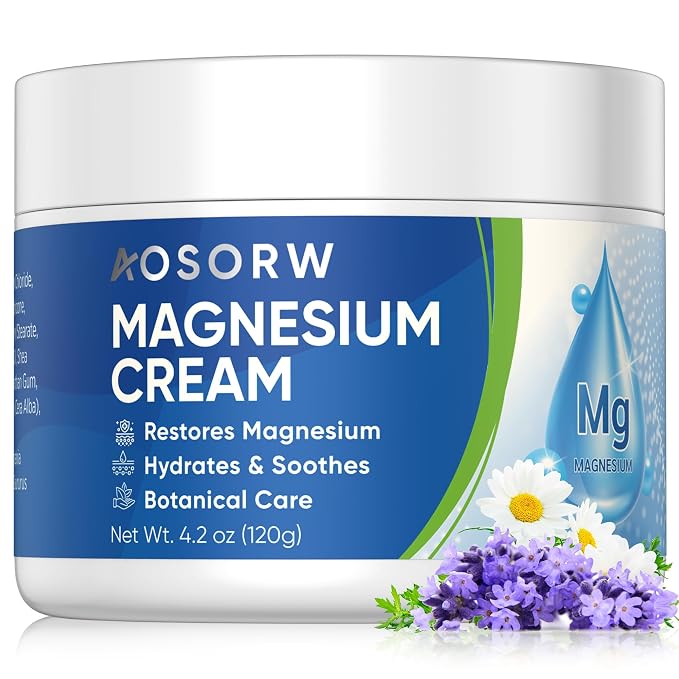 Topical Magnesium Cream for Sleep – Soothing Magnesium Lotion for Legs by AOSORW