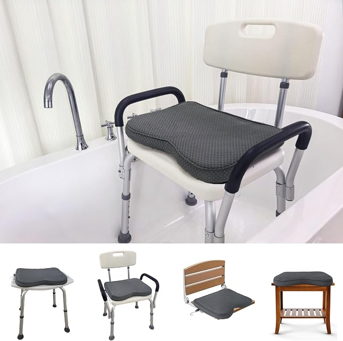 Esme L&H Shower Seat Cushion for Transfer Benches in Bathtub, 4D Mesh Fabric - Image 5