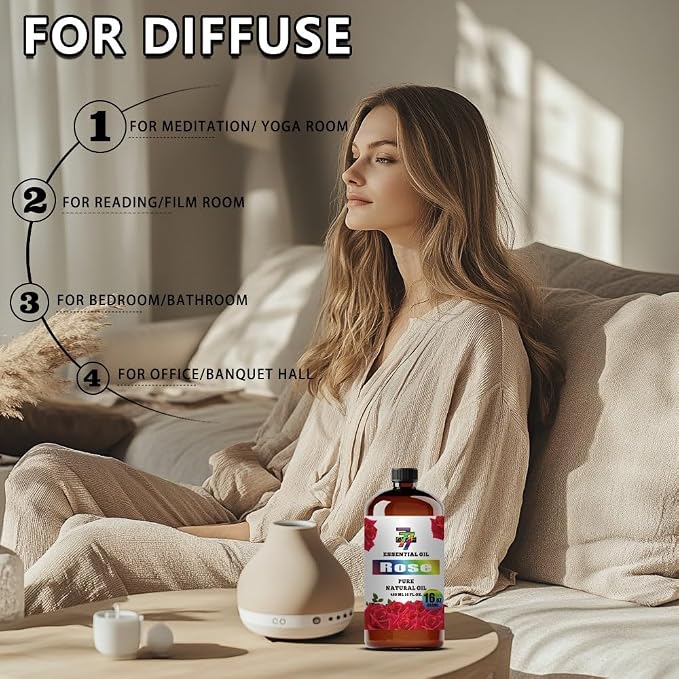 Rose Essential Oil – Rose Oils for diffusers, humidifiers, Home Baths, Cleaning - Image 2