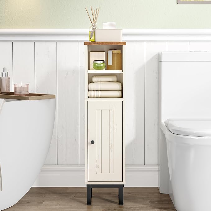 Bathroom Storage Cabinet, Corner Floor Cabinet by Hzuaneri