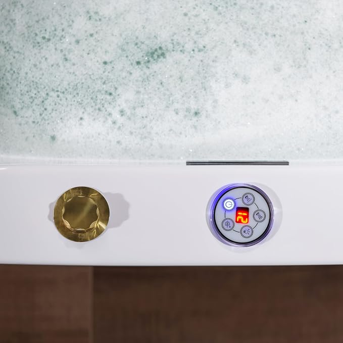 WOODBRIDGE 72" x 35-3/8" Whirlpool and Air Bath Heated Soaking Combination Tub - Image 12