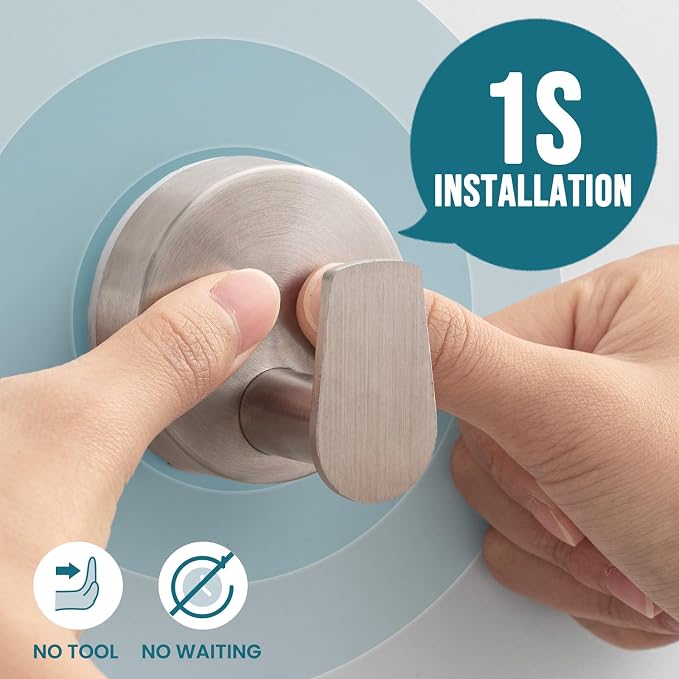 TAILI Stylish 304 Stainless Steel Bathroom Suction Hooks - Image 4
