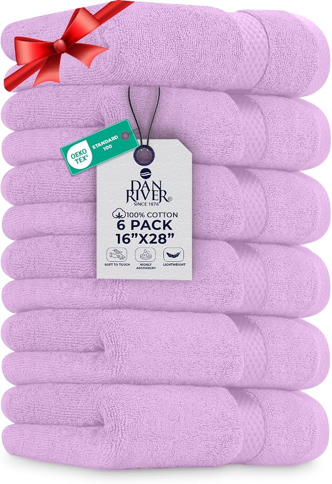 DAN RIVER 6-Pack Premium Hand Towels by DanRiver