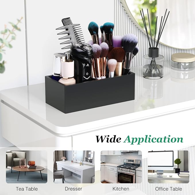 Luxspire Toothbrush Holder, 5 Slots Toothbrush Razor Holder Toothpaste Stand - Image 5